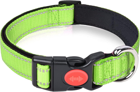 Umi Reflective Dog Collar, Adjustable Basic Dog Collar with Safety Locking Buckl