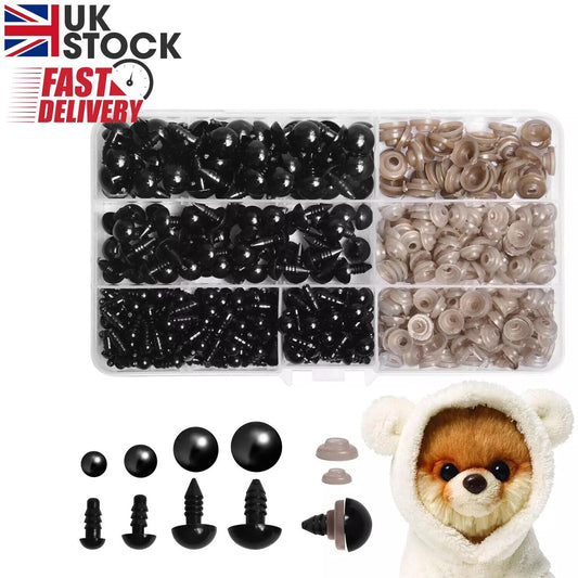 270 PCS Safety Eyes and Noses for DIY Craft Dolls and Plush Animals