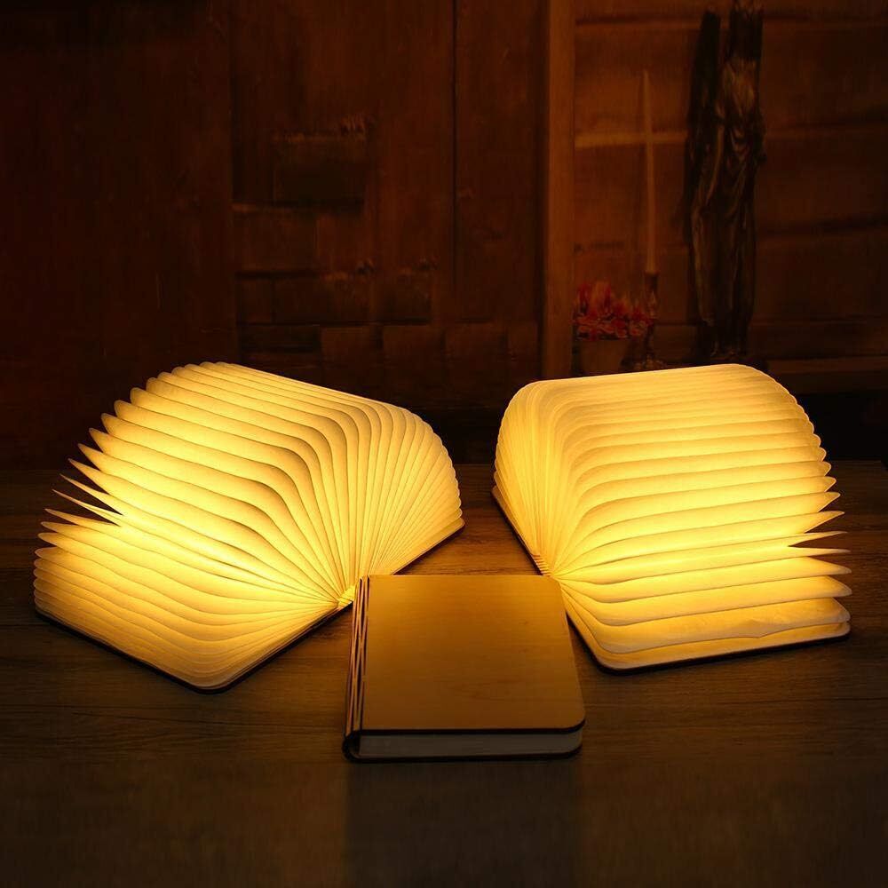 Wooden Folding Book Lamp, LED Book Light, Table/Desk Lamp, gift for daughter