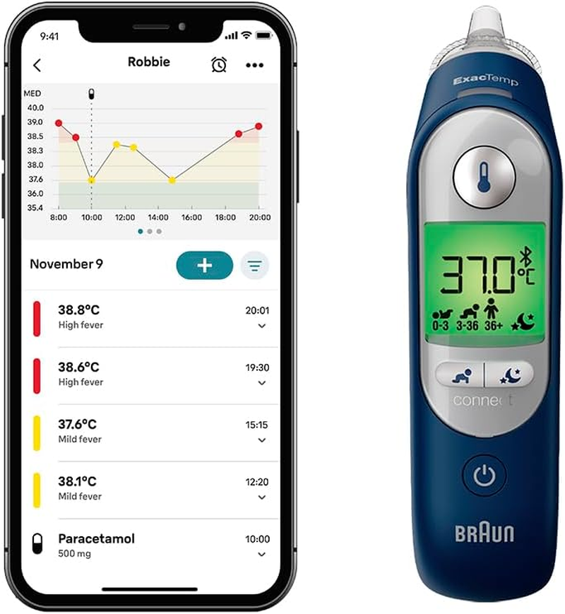 Braun ThermoScan® 7+ connect Ear thermometer | Braun Family Care™ app Compatible