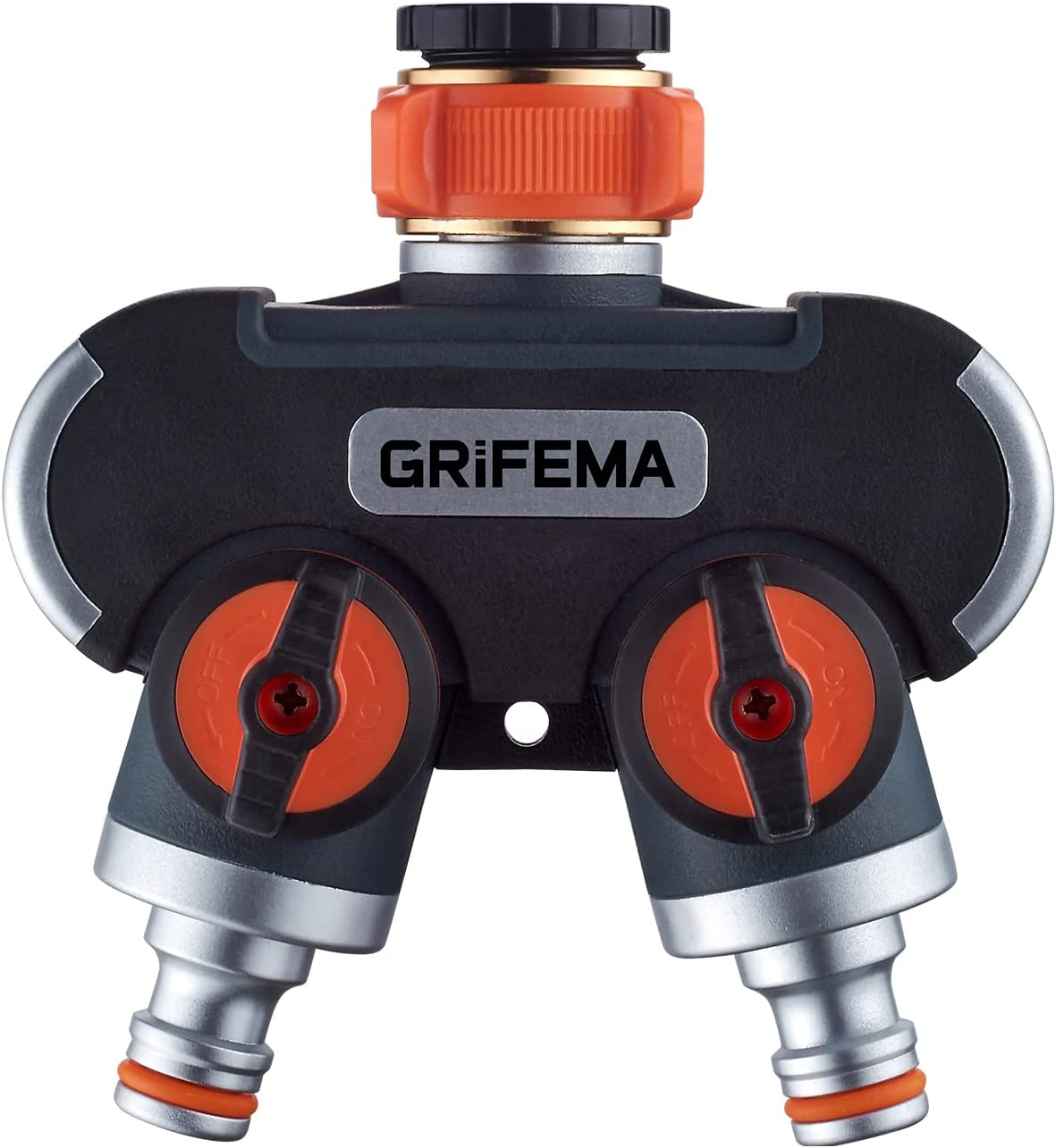 Grifema GE1401-2 Garden Hose Splitter 2 Way, Double Hose Connector, Y Valve Wate