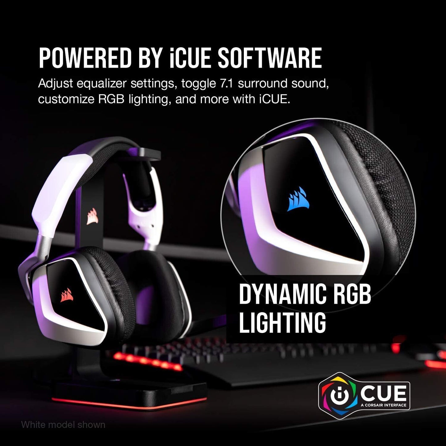 CORSAIR VOID RGB ELITE Wireless Gaming Headset – 7.1 Surround Sound – Omni-Direc