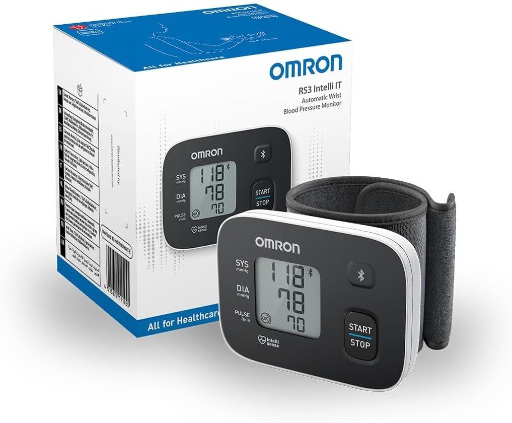 OMRON RS3 Intelli IT Automatic Wrist Blood Pressure Monitor for Home Use