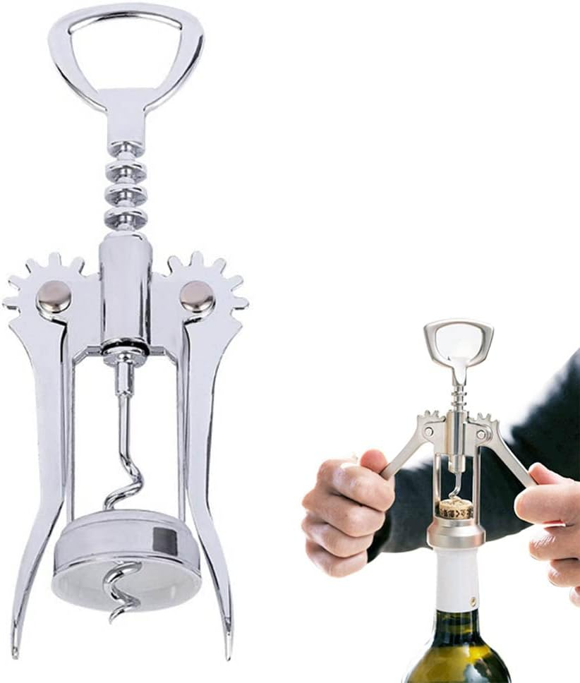 Premium 220g Wing Corkscrew Wine Bottle Opener - Silver