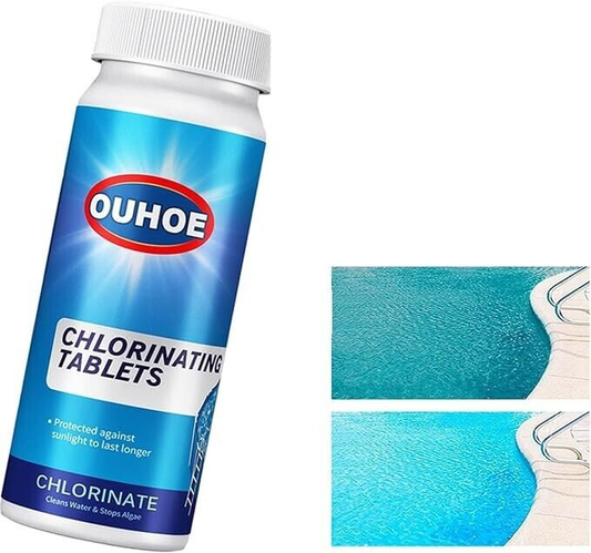 OUHOE Slow Dissolving Chlorine Tablets for Swimming Pools New And Sealed. 100g