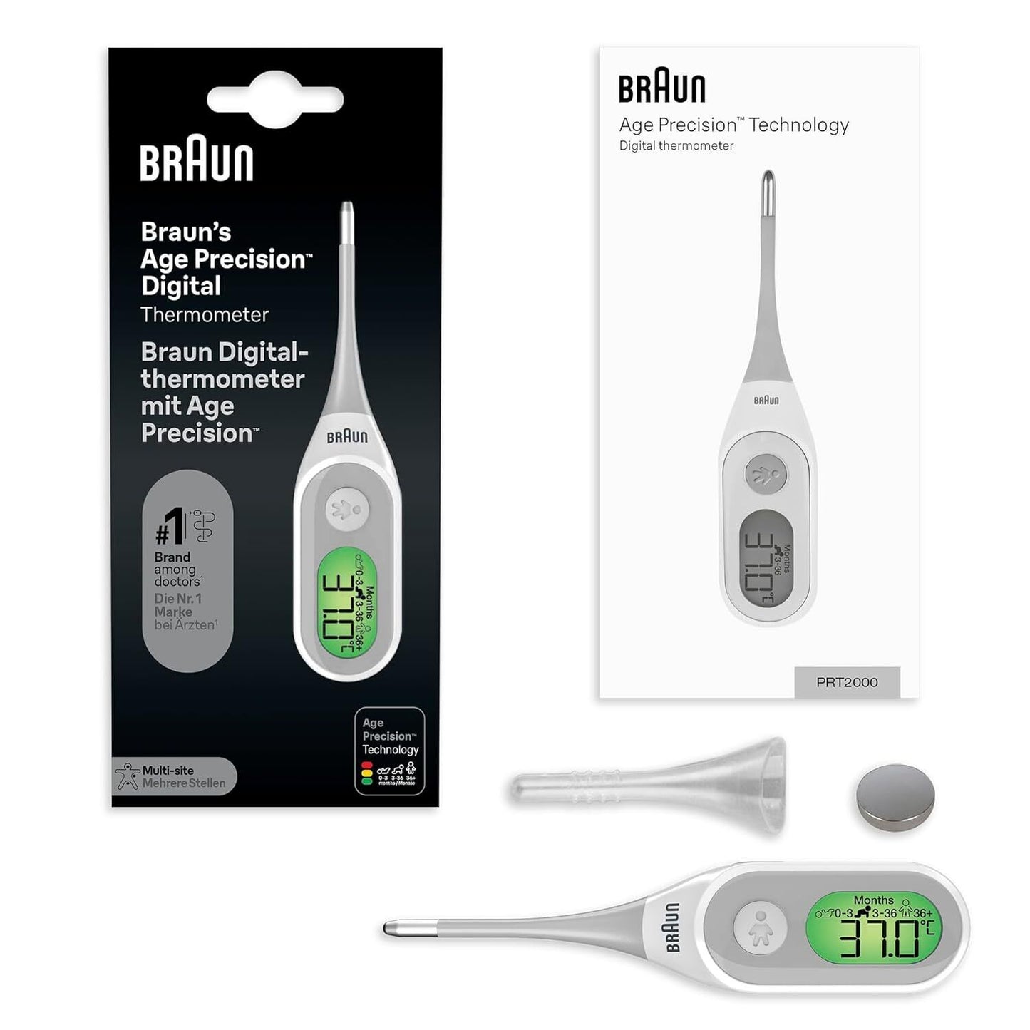 Braun Age Precision Digital thermometer - Digital Stick for Multi-Site Usage - O