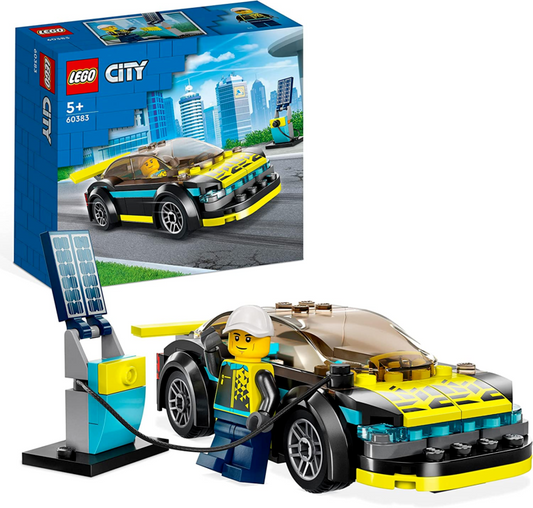 LEGO City Electric Sports Car Toy for 5 Plus Years Old Boys and Girls, Race Car