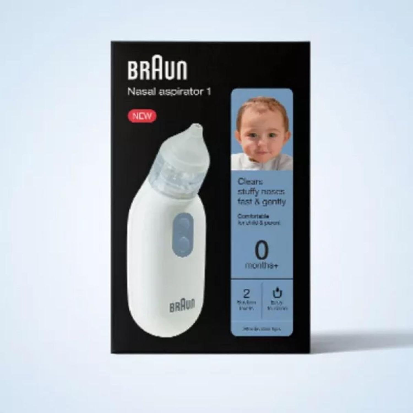 Braun Nasal aspirator 1 - Mucus Remover - Blocked Nose Relief - Electric Suction