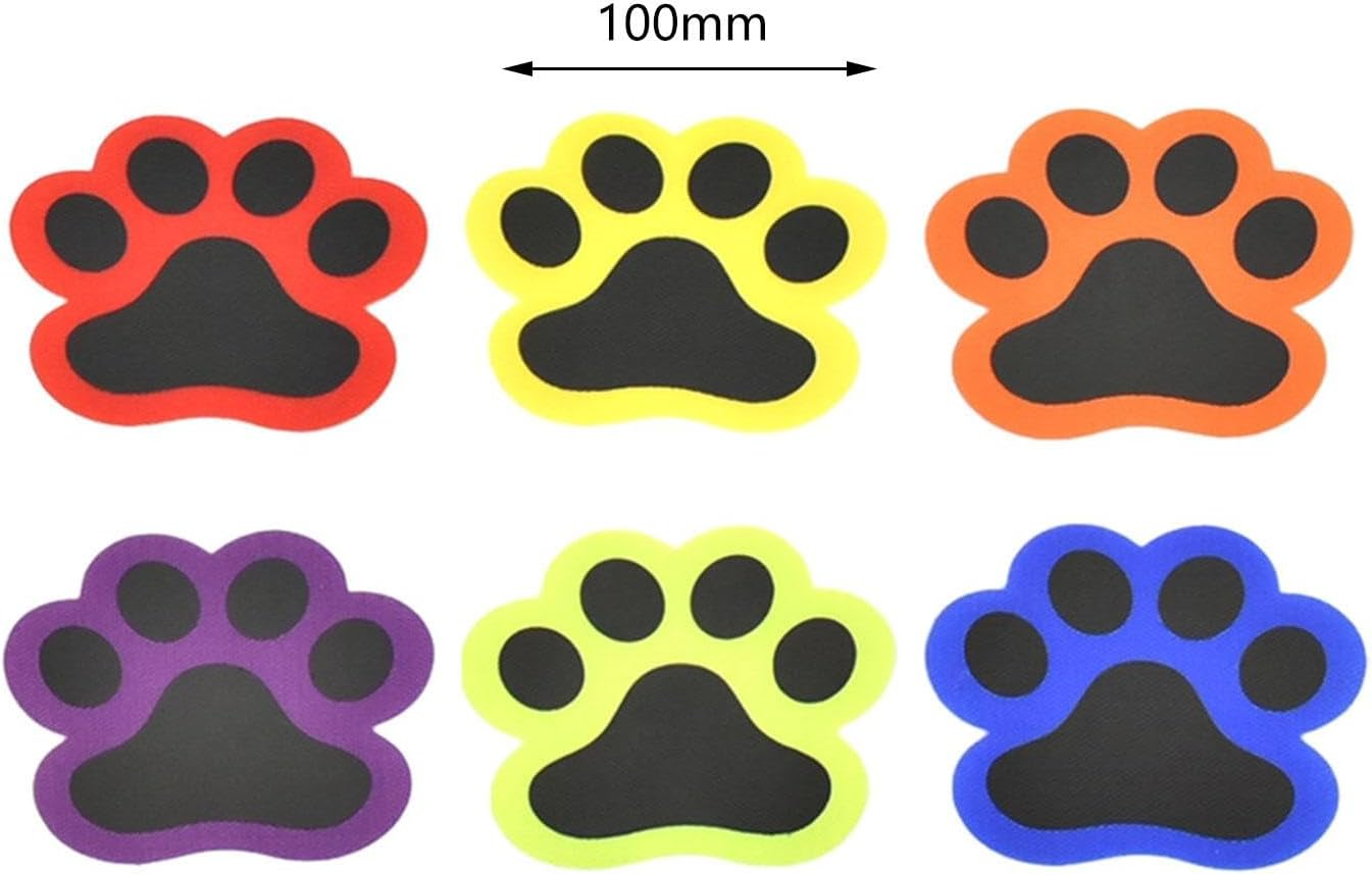 36pcs Cat Paw Multicolor Spot Markers Spot Marker Sticker Reusable Carpet Sticke