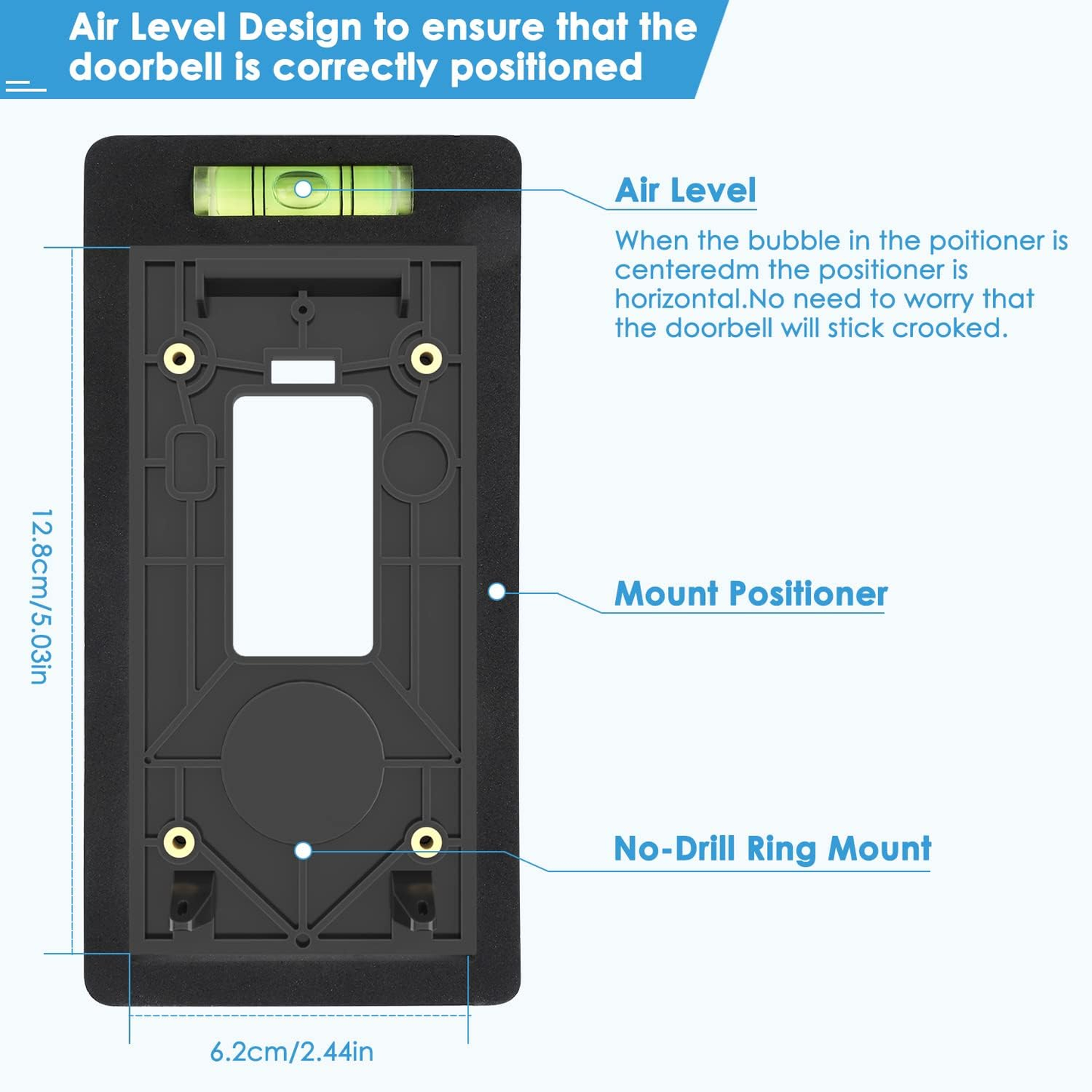 No Drill Doorbell Mount for Video Doorbell (2Nd Generation - 2020 Release), Stro