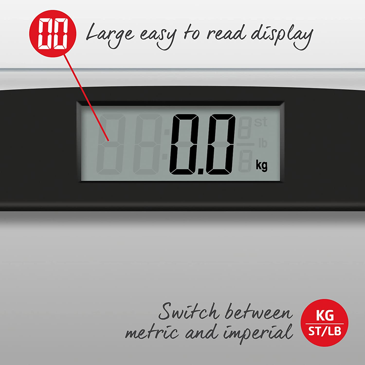 Salter 9208 BK3R Glass Bathroom Scale – Electronic Digital Bodyweight Scale