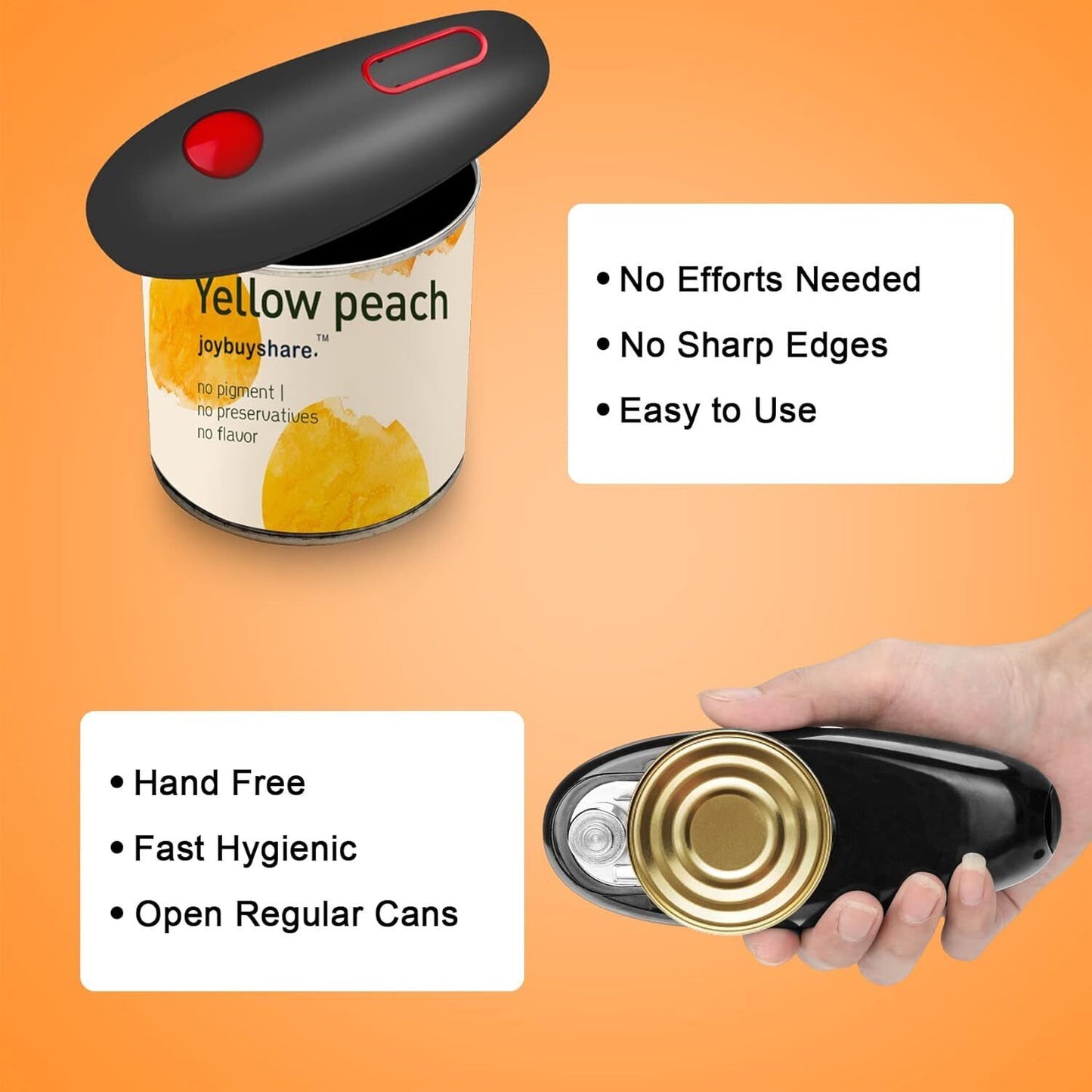 Can Opener,Electric Can Opener,Safe and Smooth Cutting without Sharp Edges,Elect