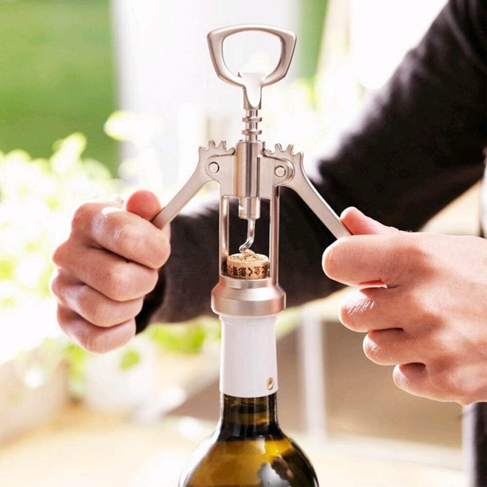 Premium 220g Wing Corkscrew Wine Bottle Opener - Silver