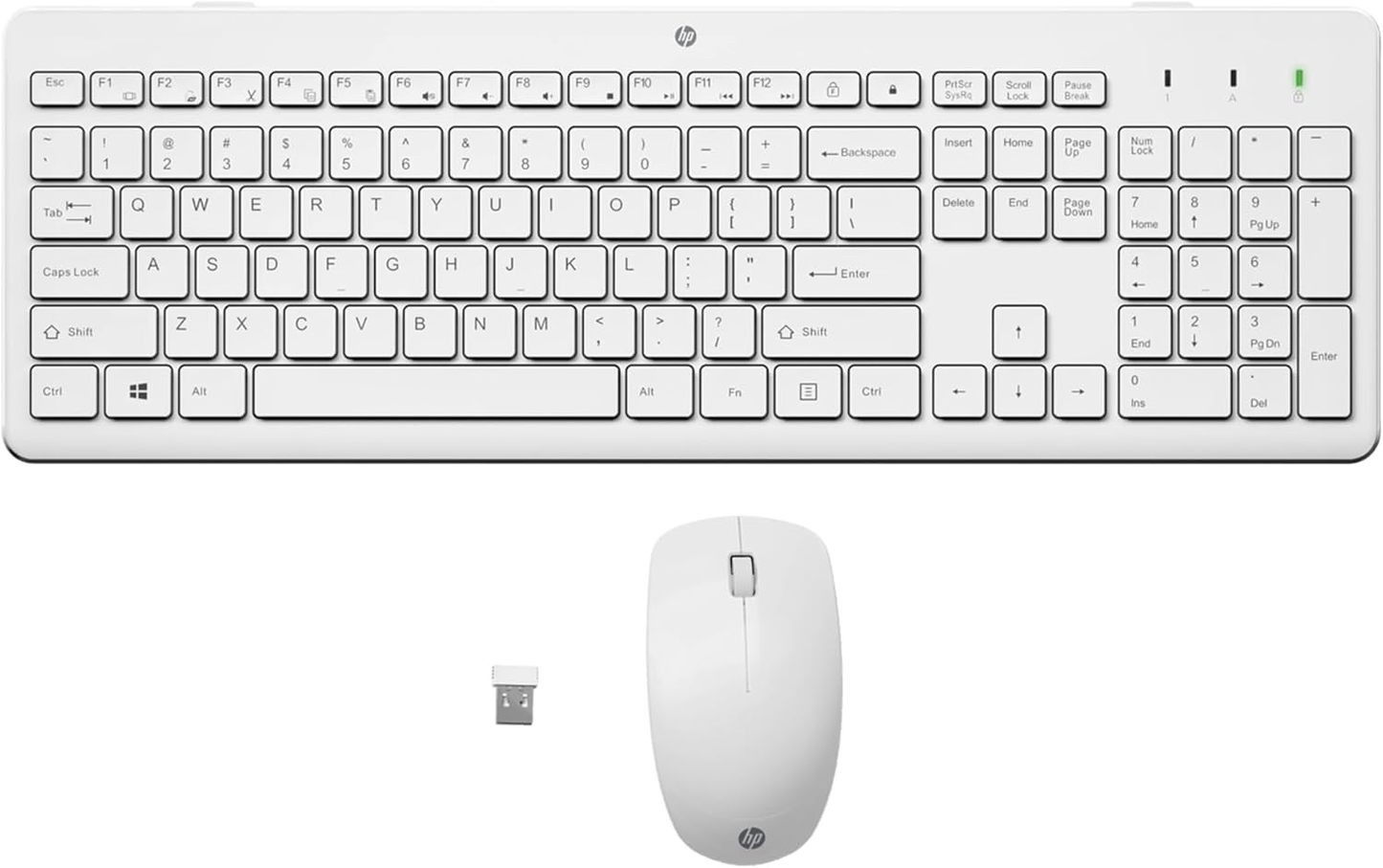 HP 230 Wireless Mouse and Keyboard Combo, QWERTY UK Layout, White