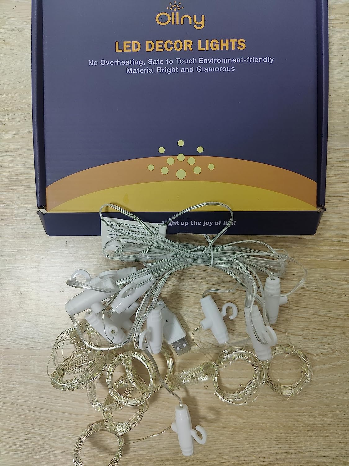 Curtain Fairy Lights 300 LED, USB Copper Wire, Warm White - 3M X 3M