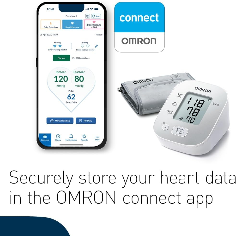 OMRON X2 Smart Automatic Upper Arm Blood Pressure Monitor for Home Use,