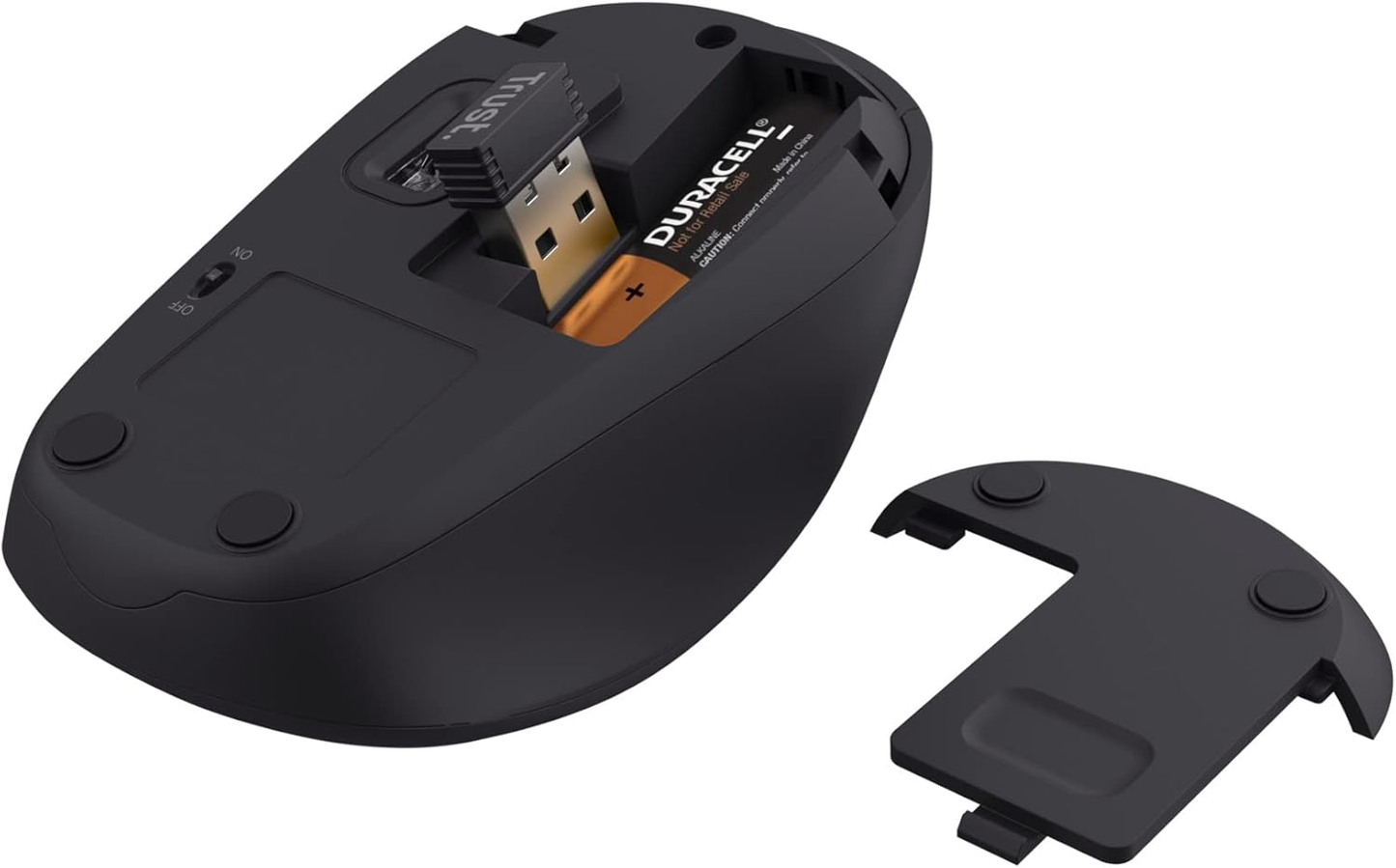 Trust Silent Wireless Mouse, Battery Included, for Left and Right Hand Users, 80