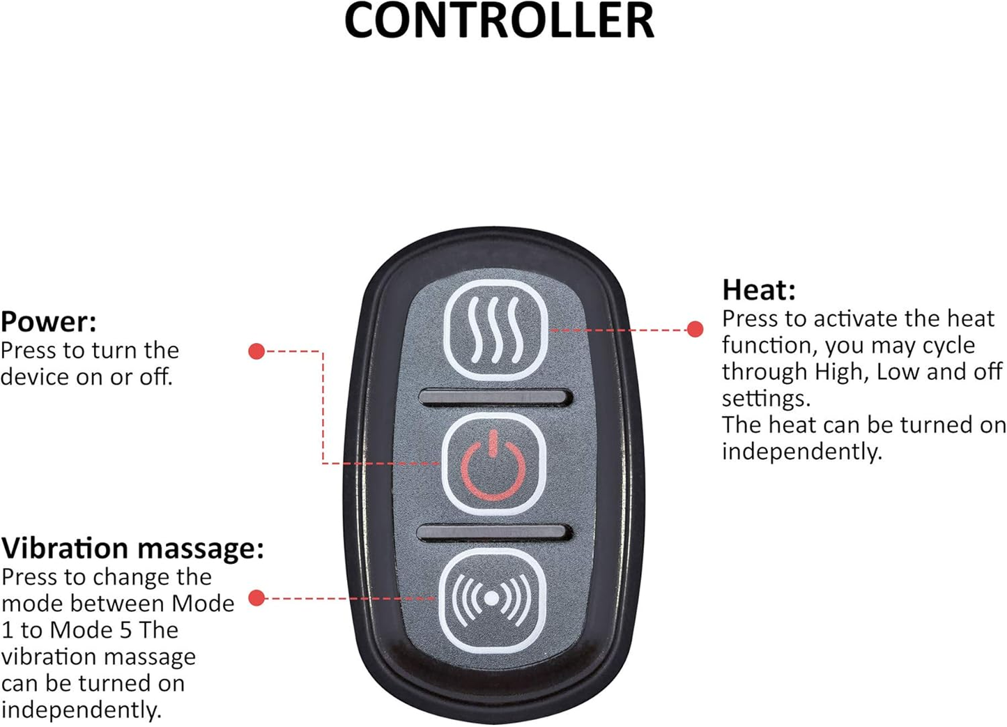 Comfier Heated Knee Massager, Knee Brace Wrap with Massage,Vibration,Heating Pad