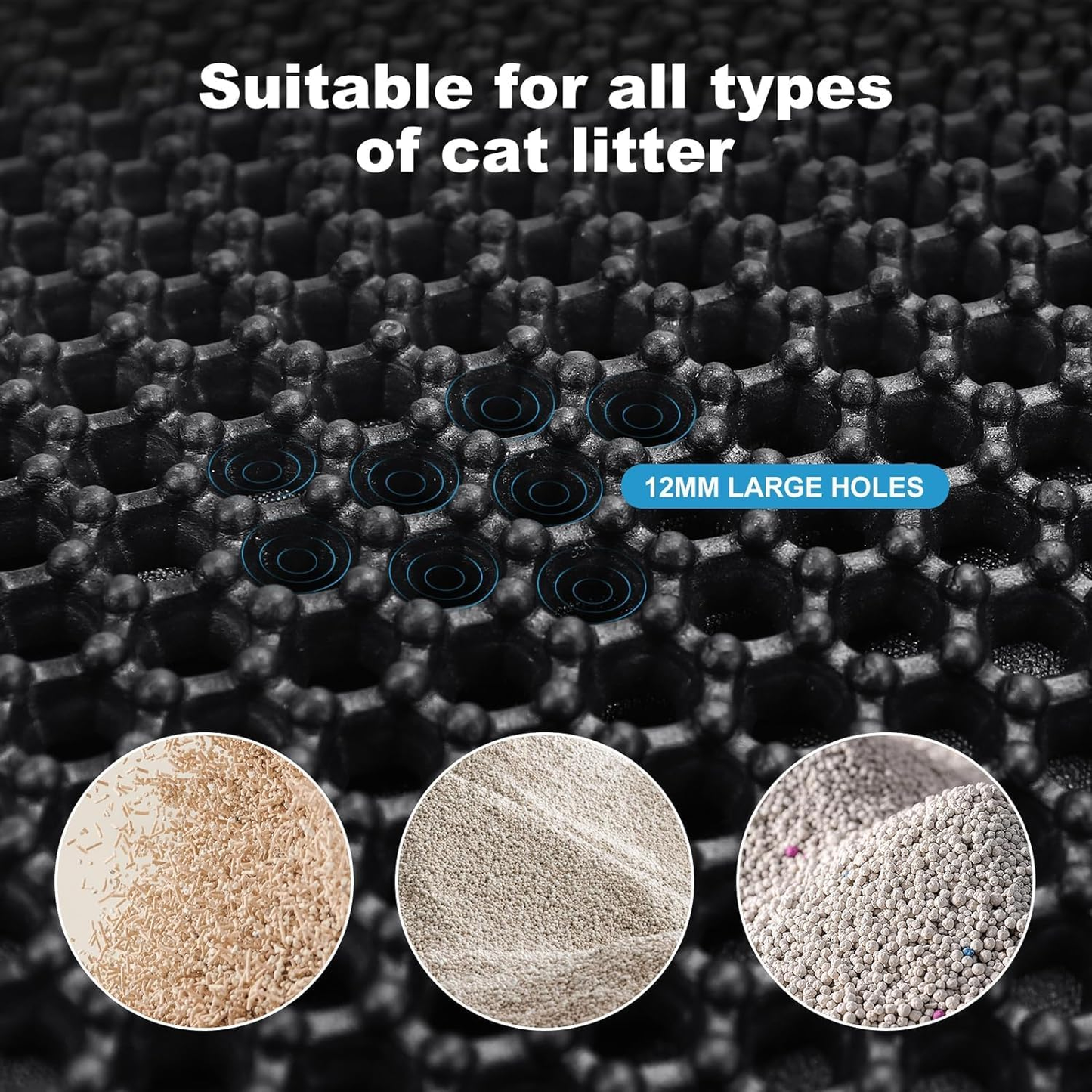 Cat Litter Mat Litter Tray Mat Cat Litter Mat Litter Trapping Mat (60X45Cm)