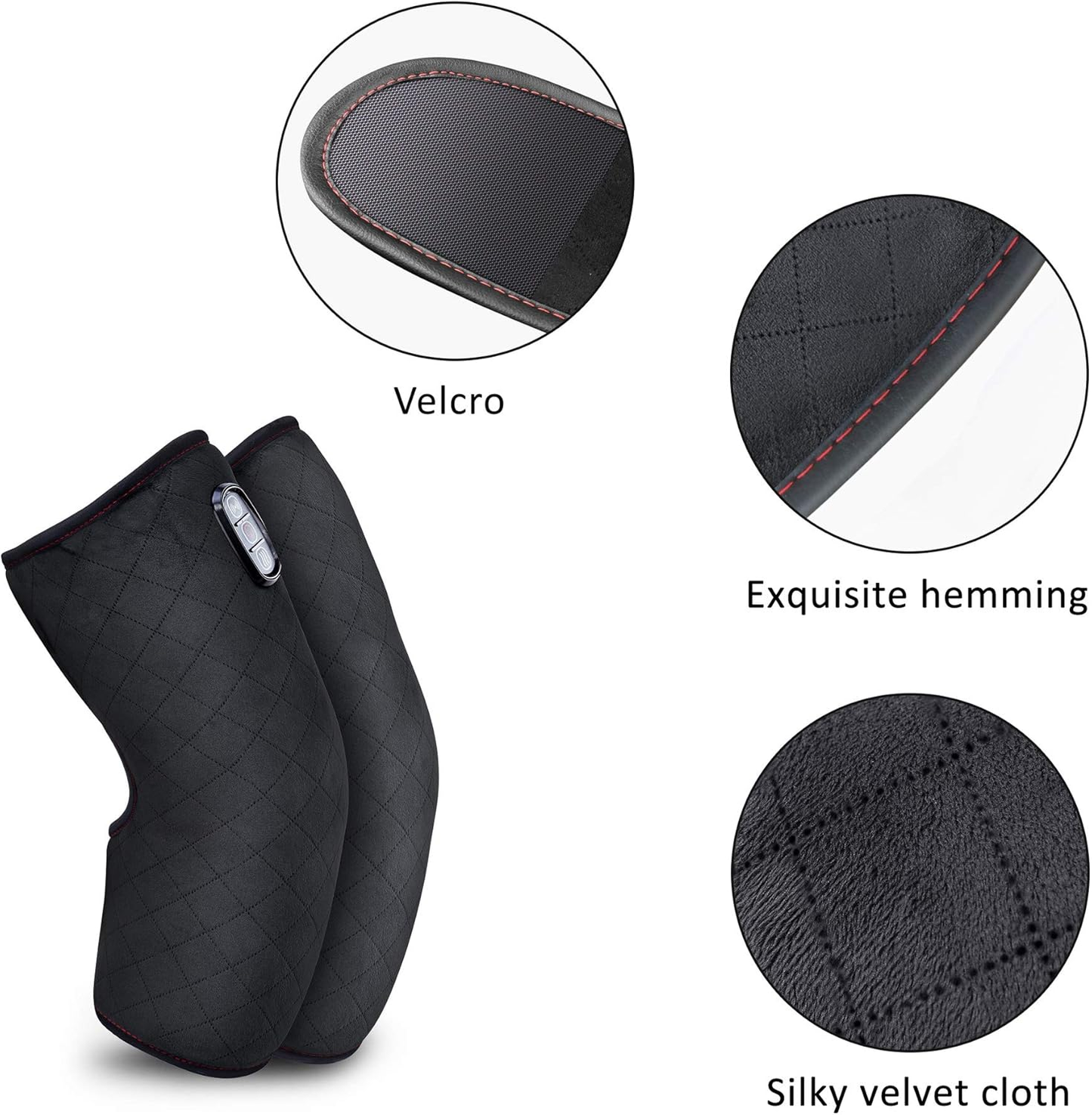 Comfier Heated Knee Massager, Knee Brace Wrap with Massage,Vibration,Heating Pad