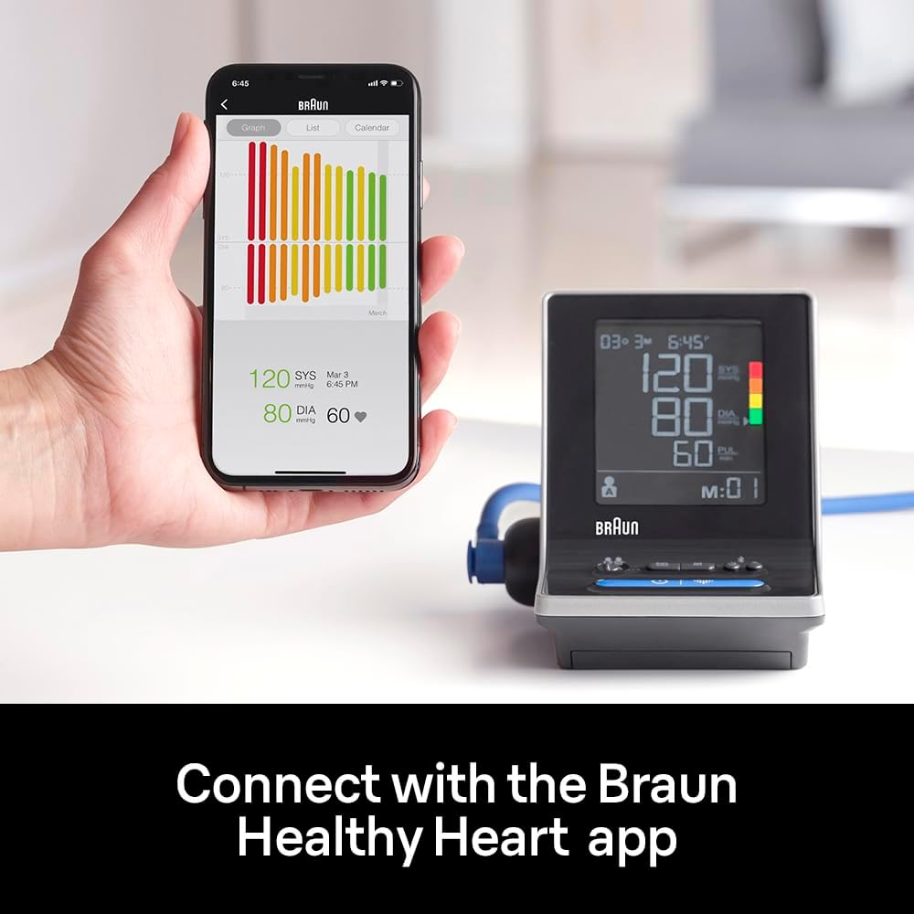 Braun Exactfit 5 Connect Smart Blood Pressure & Heart Rate Monitor Healthy