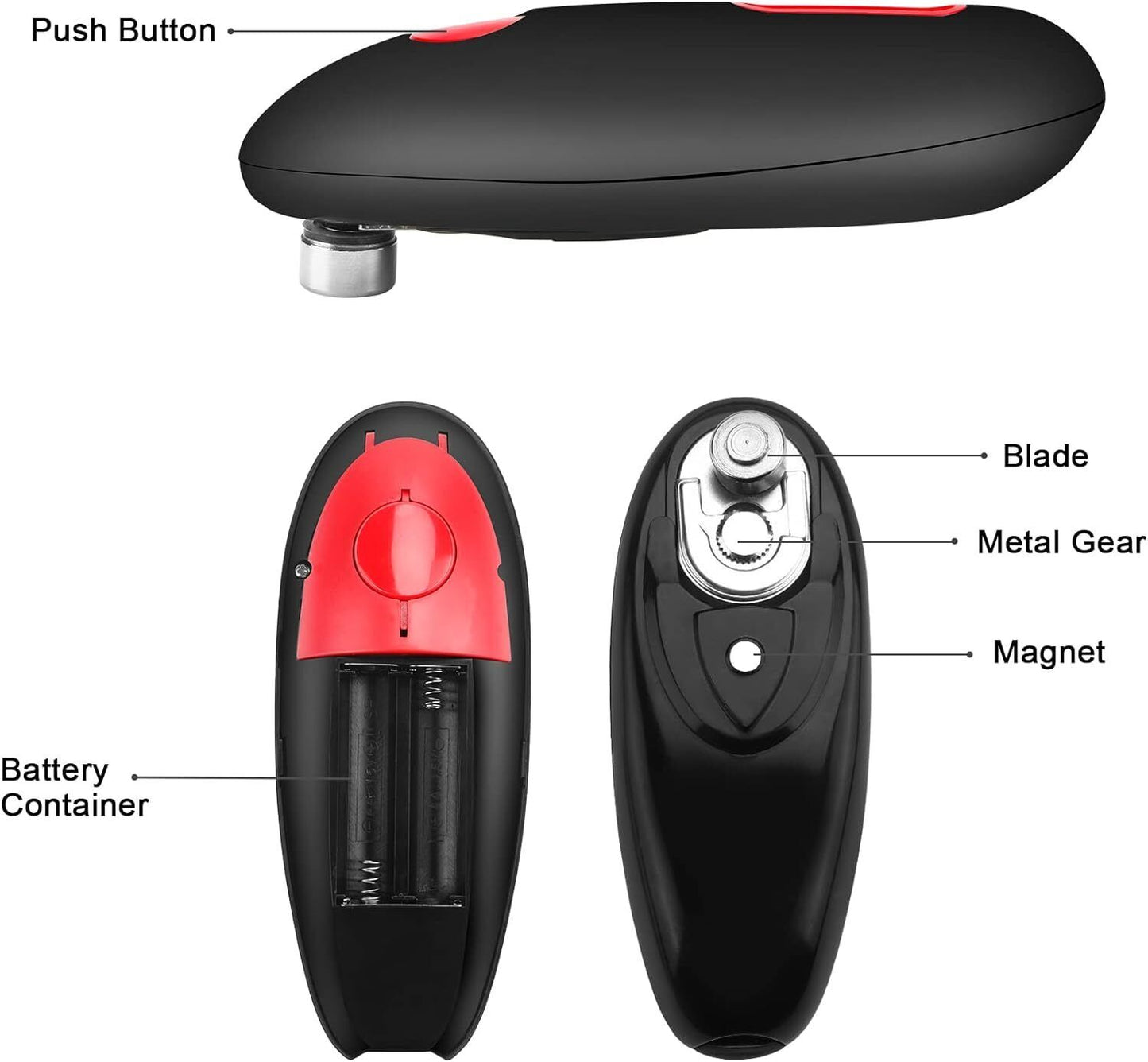 Can Opener,Electric Can Opener,Safe and Smooth Cutting without Sharp Edges,Elect