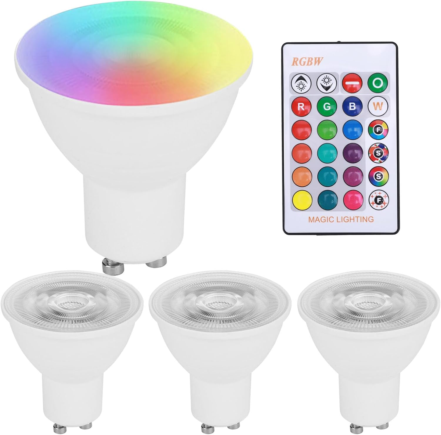 ZONJIE GU10 Light Bulbs Colour Changing - 4Pack 5W GU10 Smart Bulb Dimmable, 40W