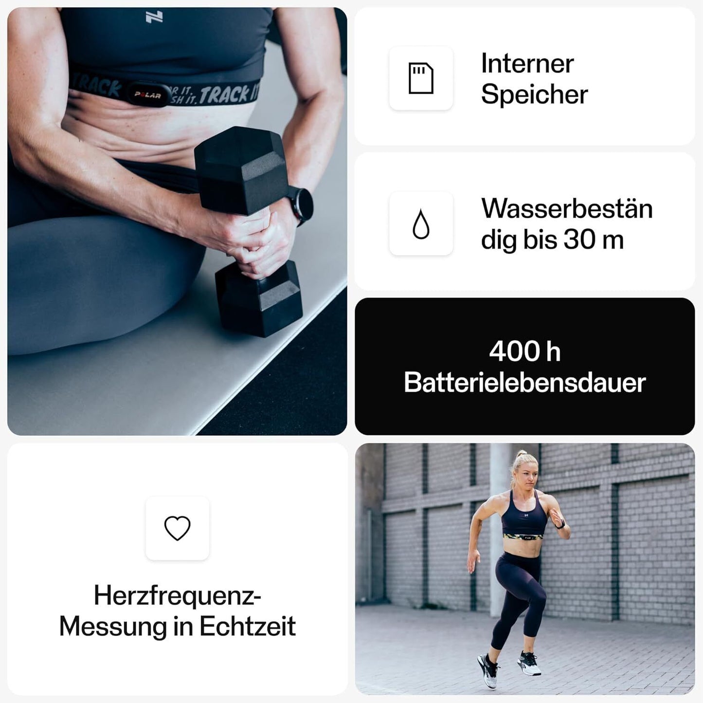 Polar H9 Heart Rate Sensor ANT Plus, Bluetooth Connectivity, ECG/EKG, XS-S