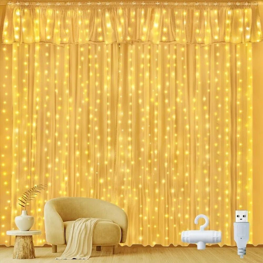 Ollny Curtain 300 LED Lights Indoor/Outdoor (3X3M)