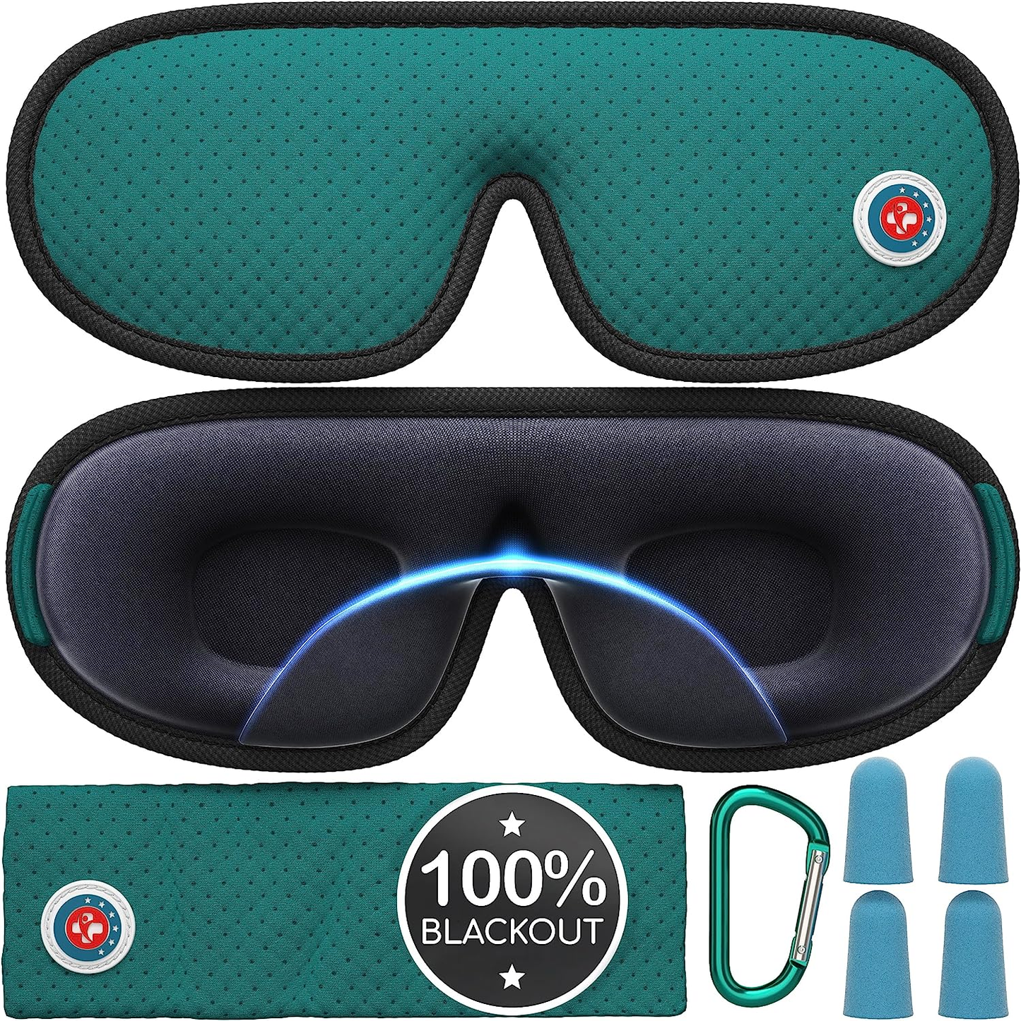 100% Blackout Eye Mask for Sleeping - Breathable 3D Sleep Mask for Men and Women