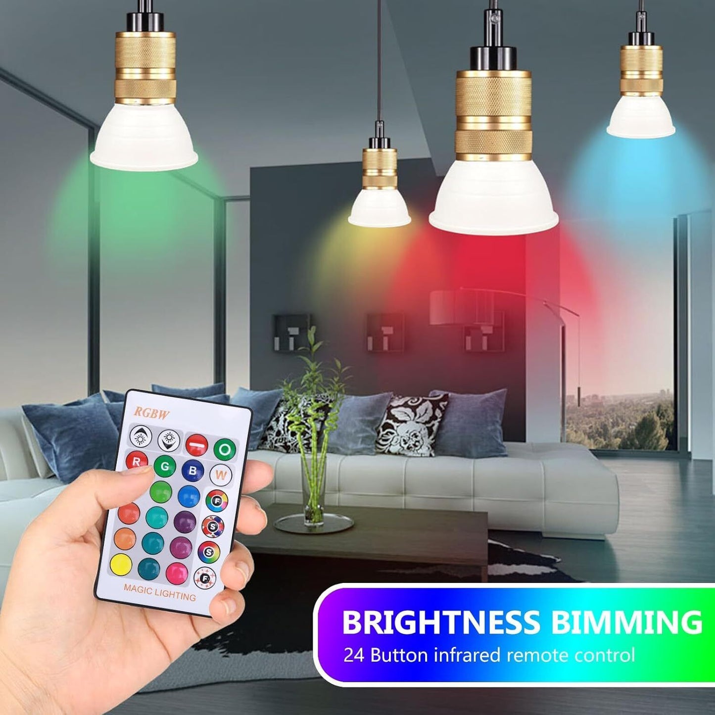 ZONJIE GU10 Light Bulbs Colour Changing - 4Pack 5W GU10 Smart Bulb Dimmable, 40W