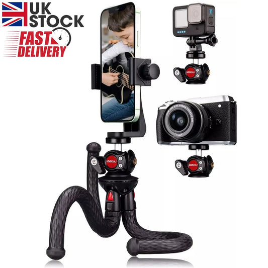 Lammcou Phone Tripod Flexible, Octopus Camera Gorrila Pod Bendy Legs Grip,