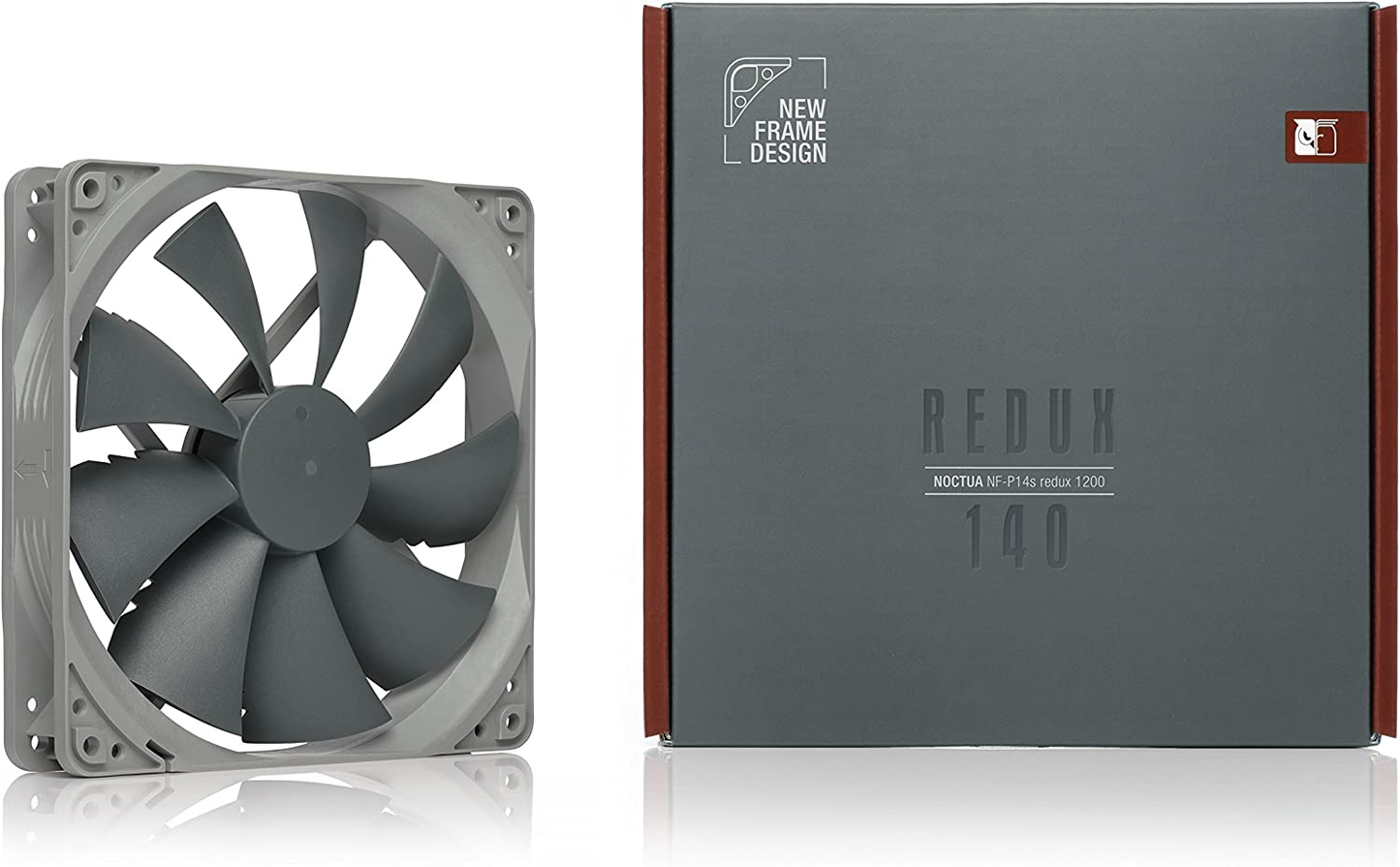 Noctua NF-P14s redux-1200, Quiet Fan, 3-Pin, 1200 RPM (140mm, Grey)