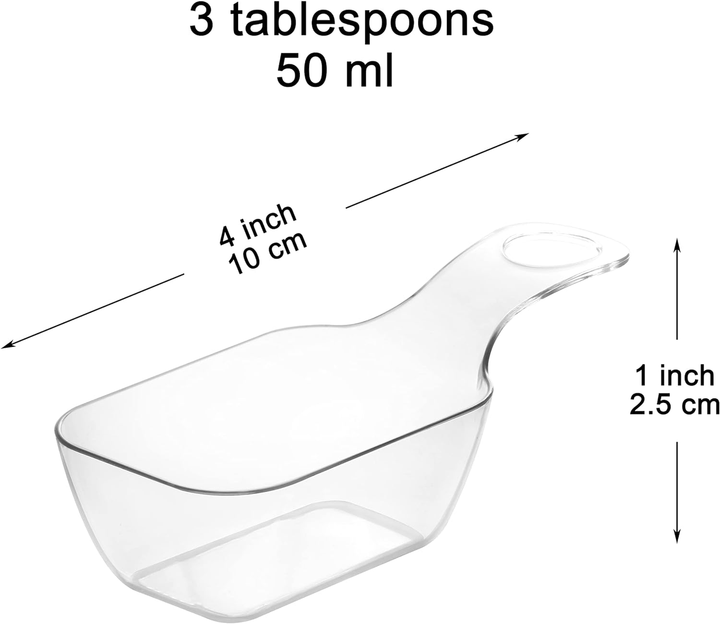 12 Pack Plastic Kitchen Scoops, Clear Coffee Scoops for Coffee, Tea, Sugar,