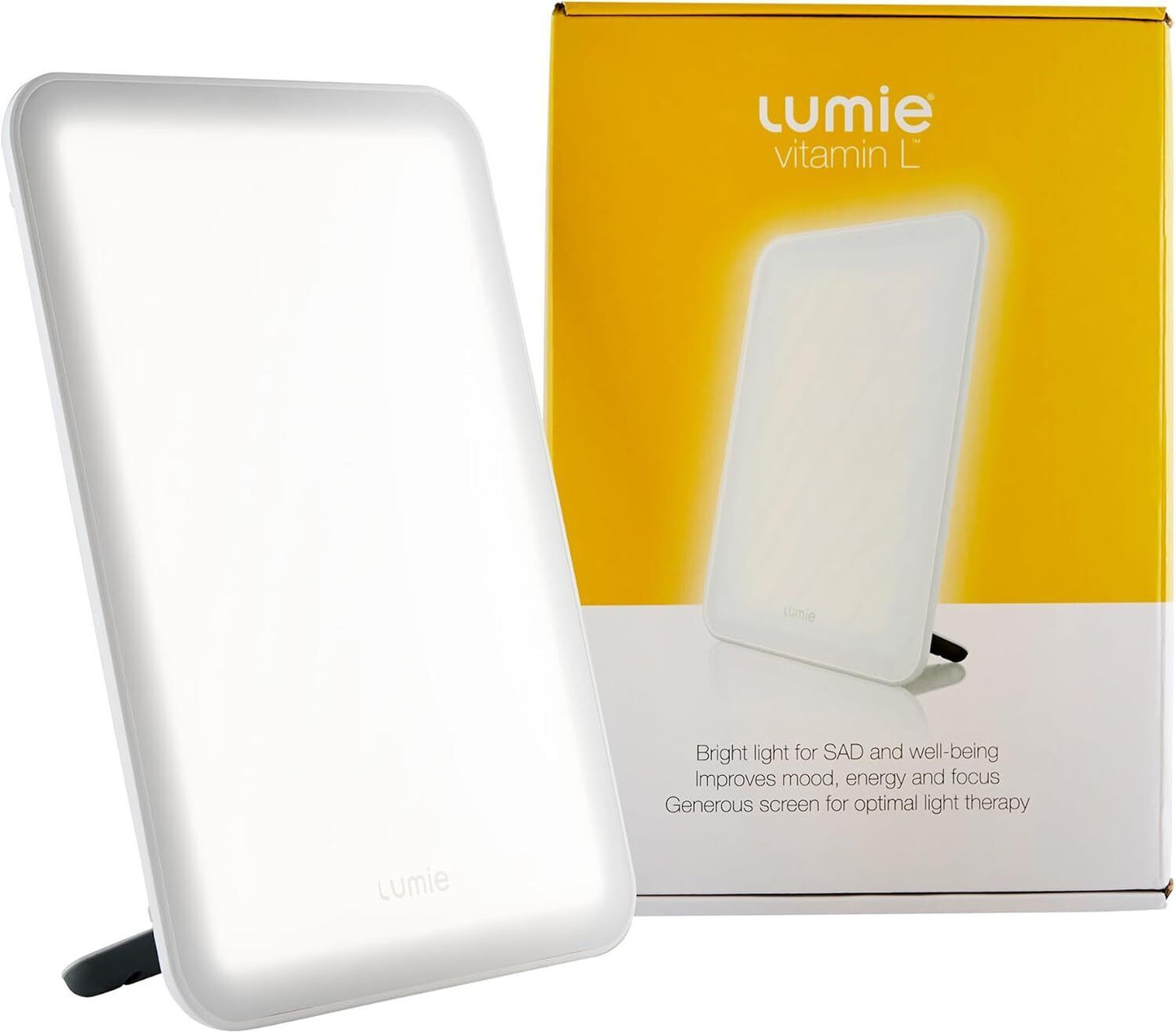 Lumie Vitamin L, Slim Light Box for Effective SAD Light Therapy, White