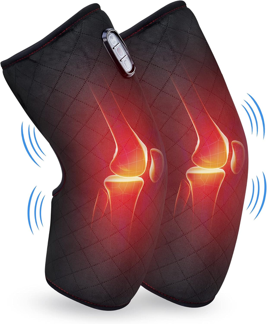 Comfier Heated Knee Massager, Knee Brace Wrap with Massage,Vibration,Heating Pad