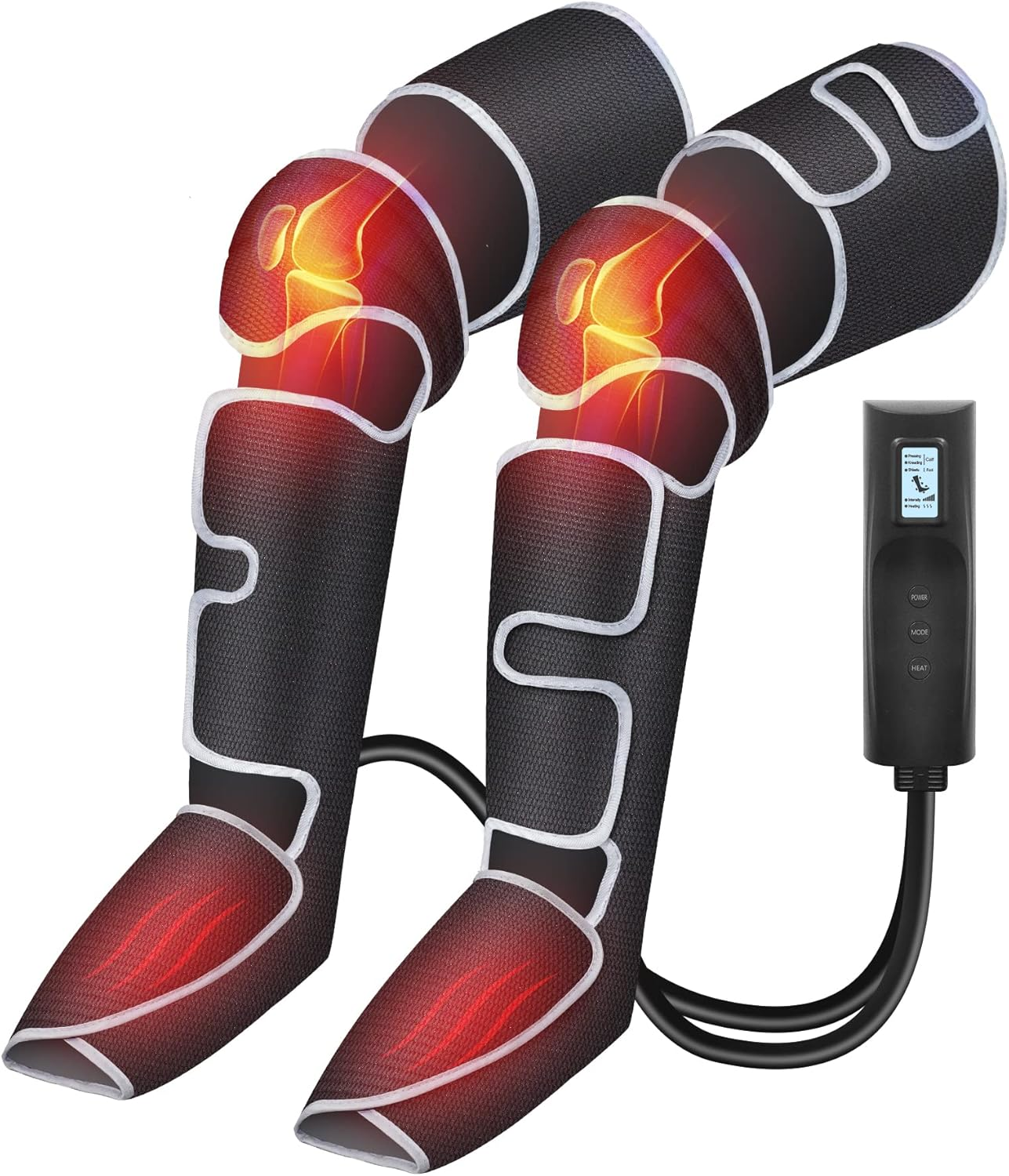 COMFIER Leg Massager Machine, Knee Massager with Heat,4D Kneading Calf Massager,