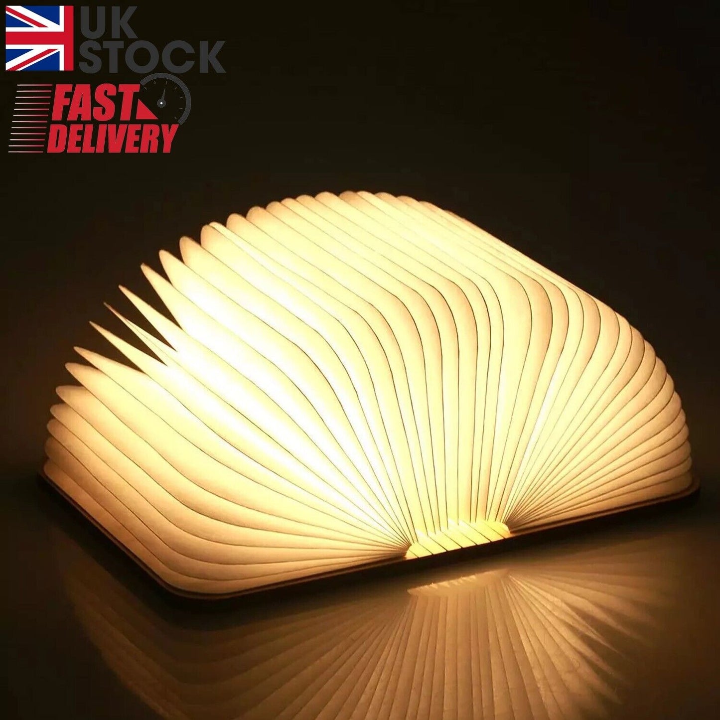 Wooden Folding Book Lamp, LED Book Light, Table/Desk Lamp, gift for daughter