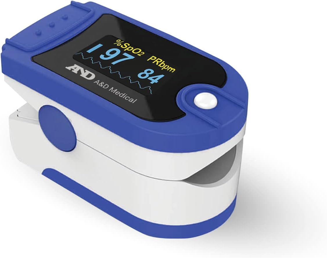 A&D Medical UP-200 Pulse Oximeter - CE Approved Blood Oxygen Monitor - Finger Ox