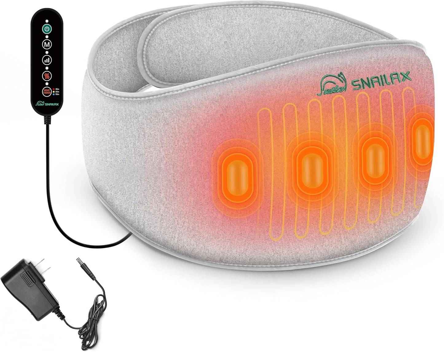 Snailax Massage Heating Pad with 3 Vibration Modes, Heated Back Warmer for Back