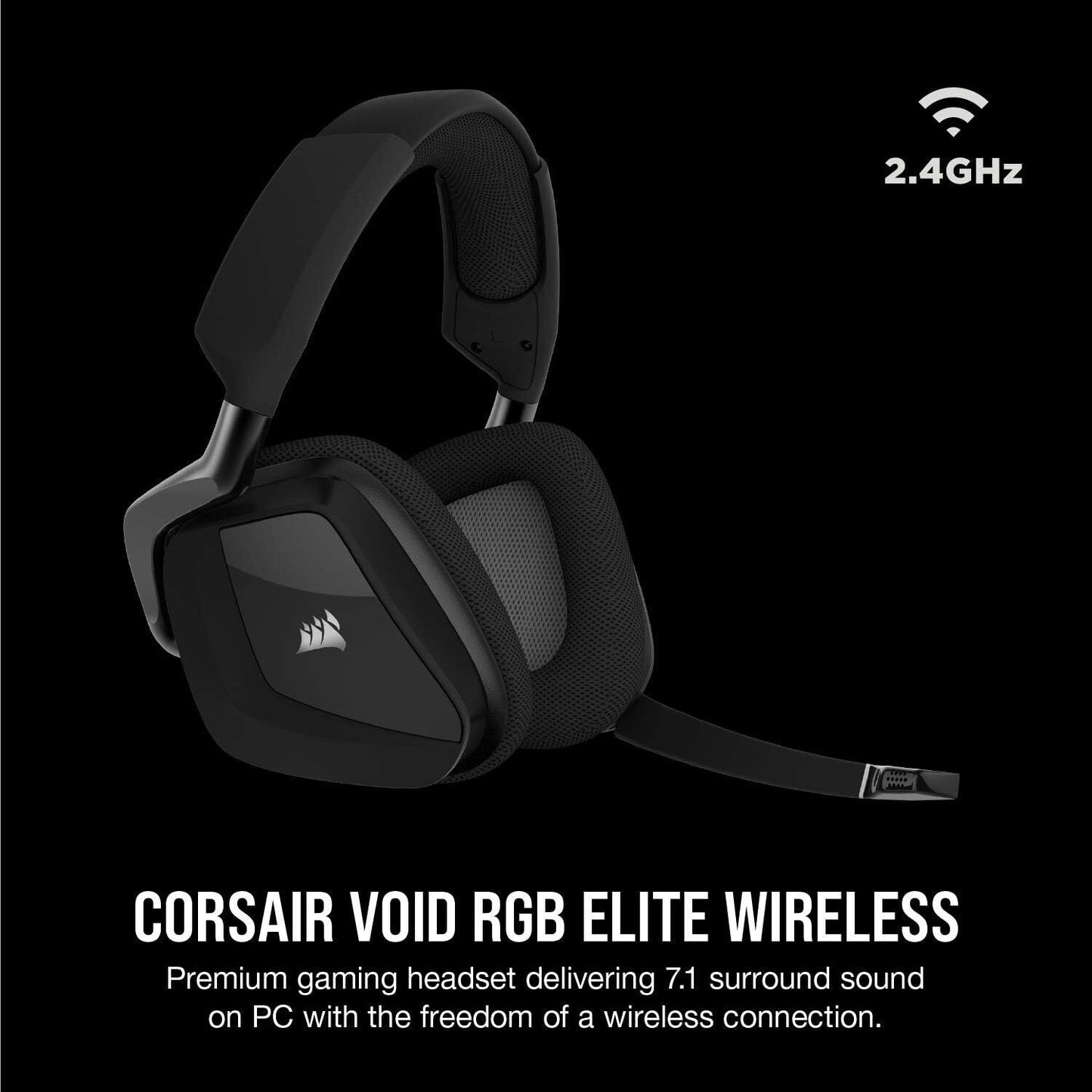 CORSAIR VOID RGB ELITE Wireless Gaming Headset – 7.1 Surround Sound – Omni-Direc