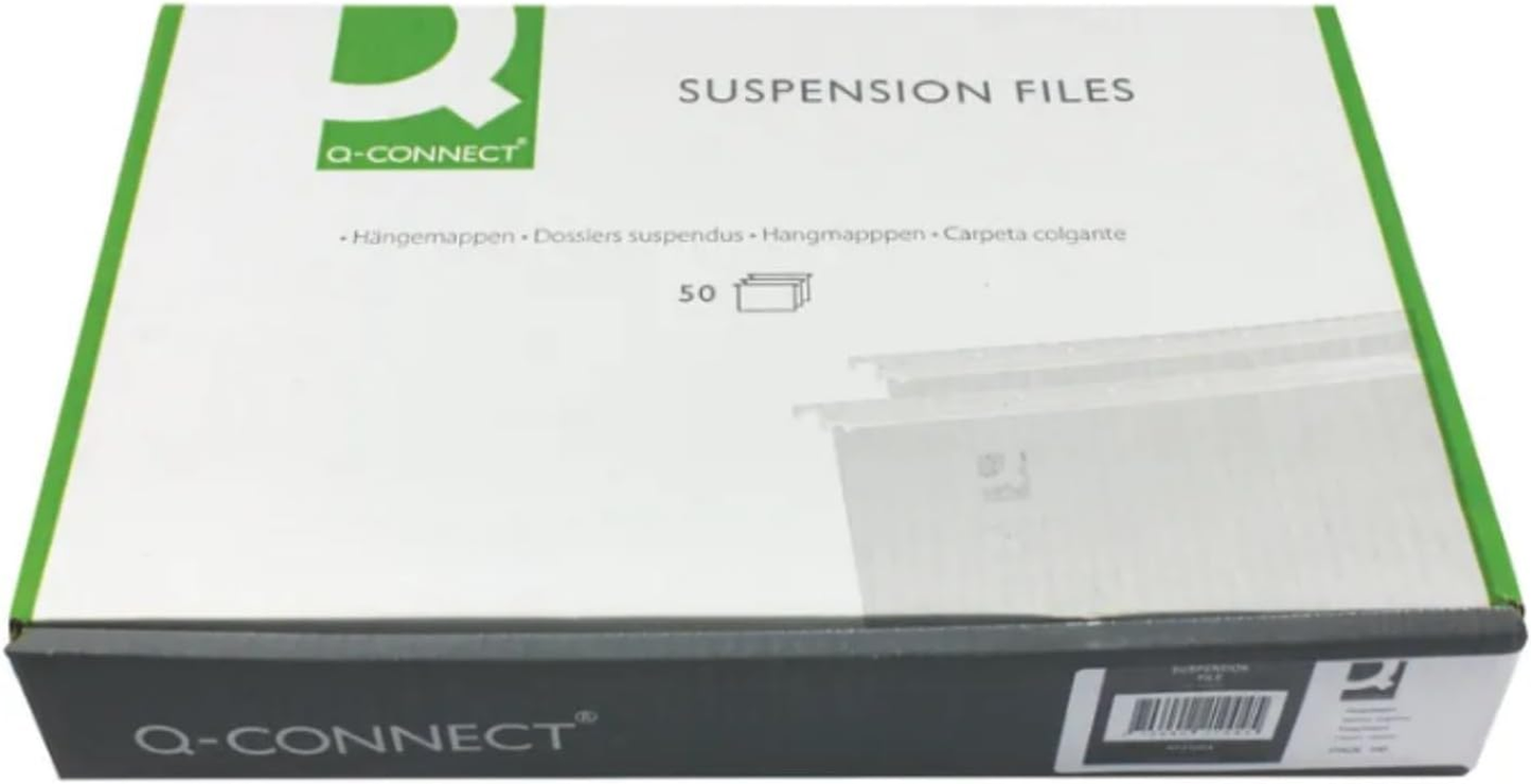 Q-Connect A4 Tabbed Suspension Files (Pack of 50), Green