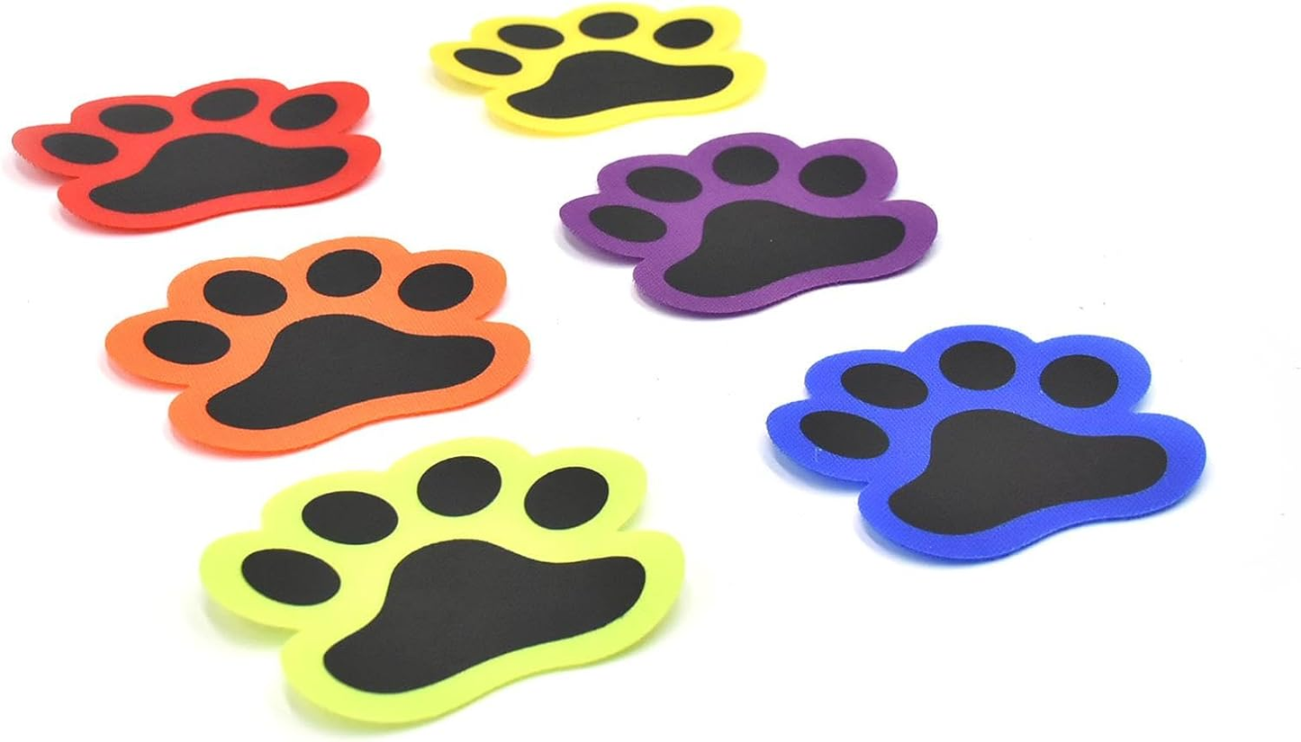 36pcs Cat Paw Multicolor Spot Markers Spot Marker Sticker Reusable Carpet Sticke