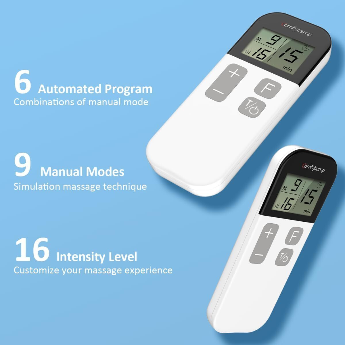 Comfytemp Wirelss TENS Machine for Pain Relief, Nerve Muscle Stimulator for Pain