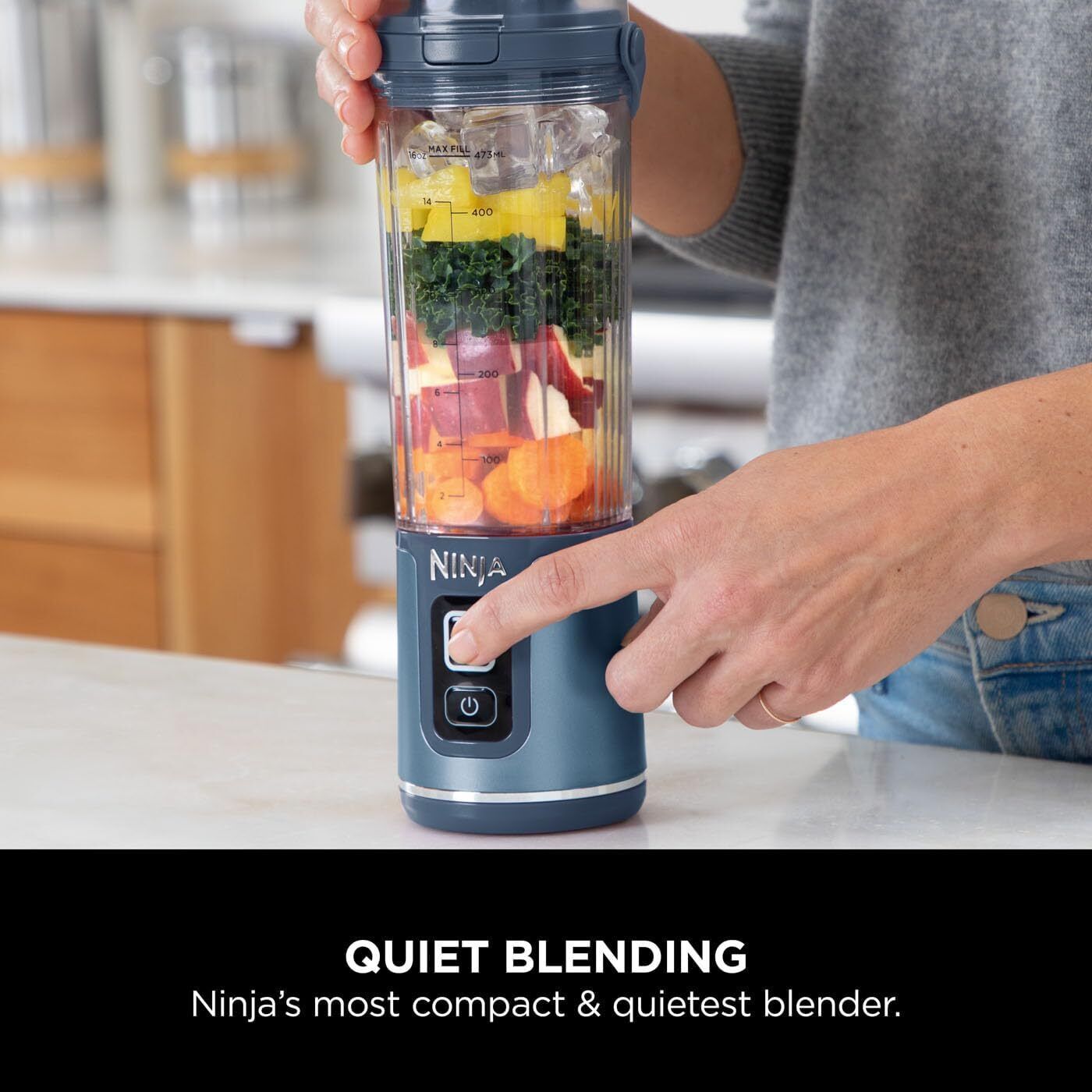 Blast Portable Blender, 530Ml, Leakproof Lid & Sip Spout, Powerful Cordless Mini