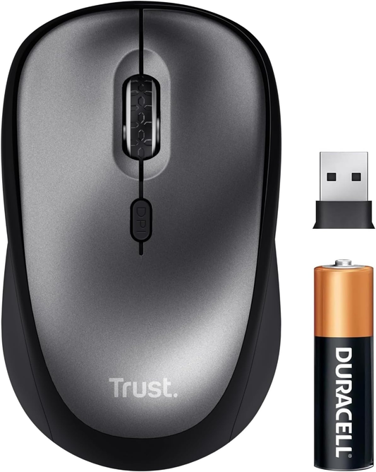 Trust Silent Wireless Mouse, Battery Included, for Left and Right Hand Users, 80