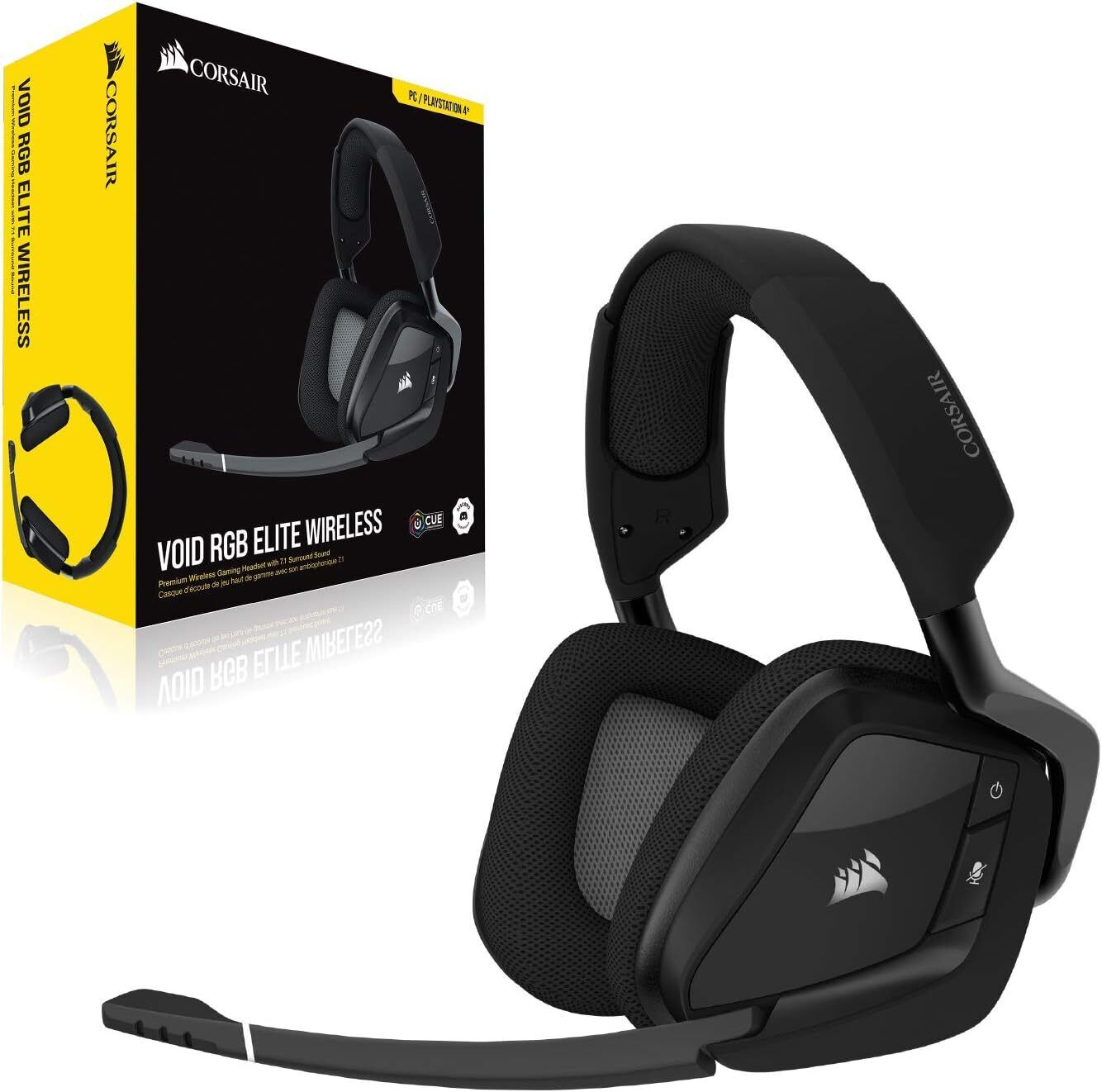 CORSAIR VOID RGB ELITE Wireless Gaming Headset – 7.1 Surround Sound – Omni-Direc