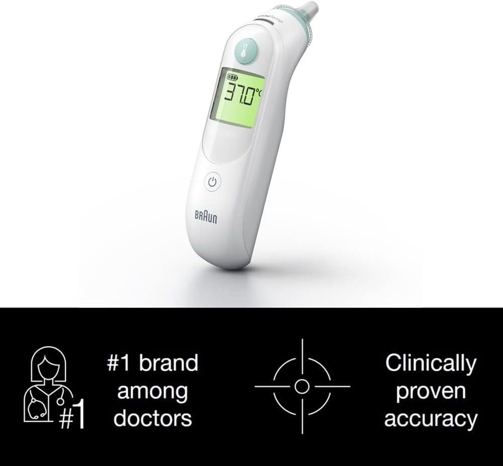 Braun ThermoScan 6 Ear thermometer - Colour-coded Digital Display - ExacTemp Sta