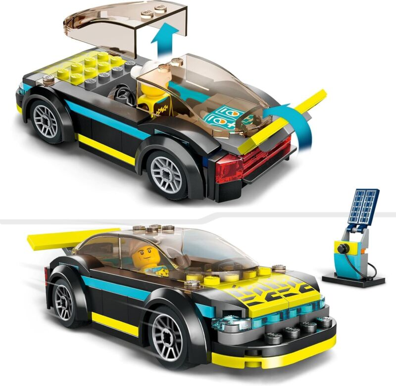 LEGO City Electric Sports Car Toy for 5 Plus Years Old Boys and Girls, Race Car