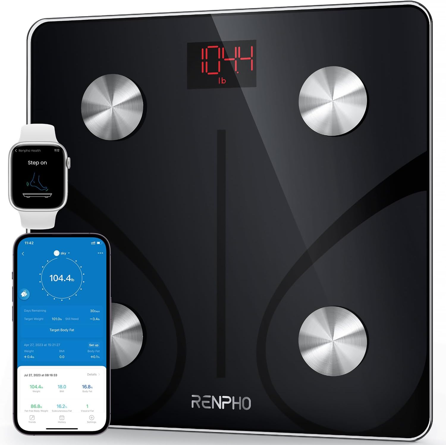 RENPHO ELIS-1 Scales Smart Weighing Scales Body Weight with App, Bluetooth